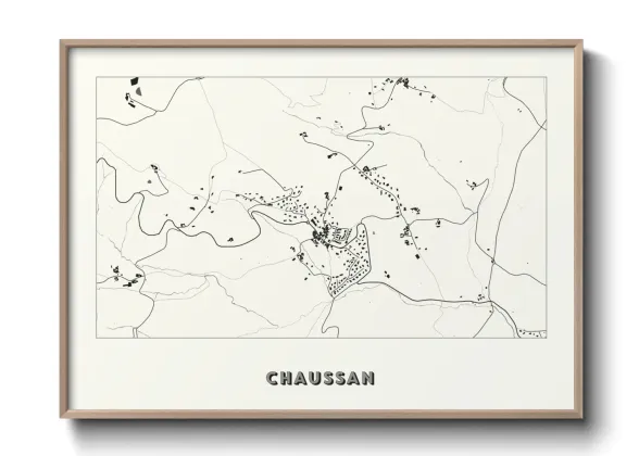 Une affiche de carte sur Chaussan