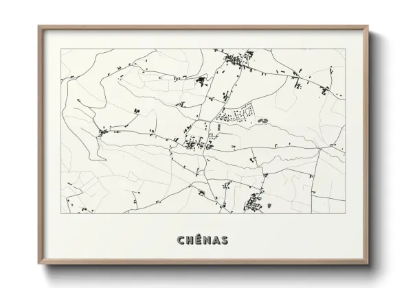 Une affiche de carte sur Chénas