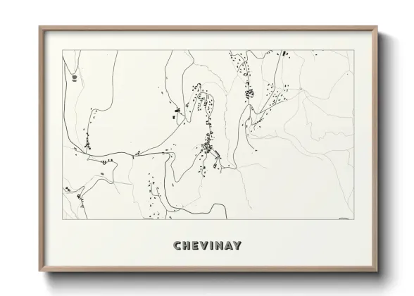 Une affiche de carte sur Chevinay