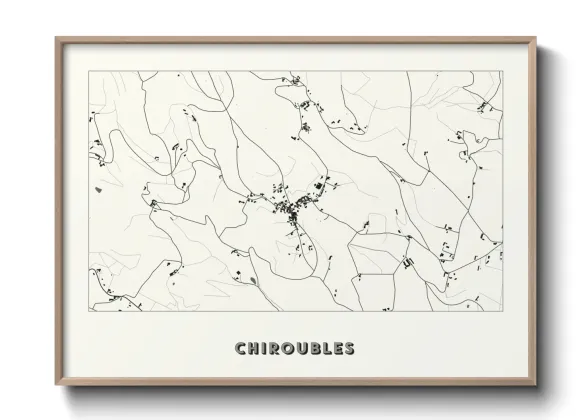 Une affiche de carte sur Chiroubles