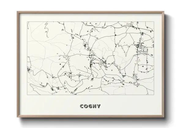 Une affiche de carte sur Cogny