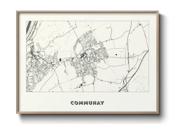 Une affiche de carte sur Communay