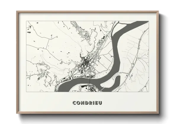 Une affiche de carte sur Condrieu