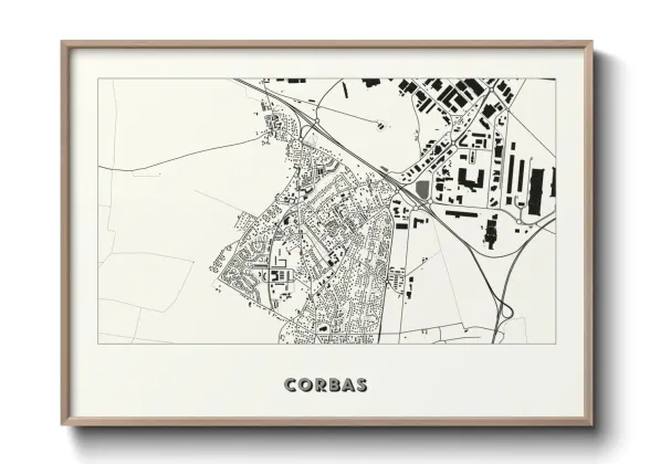 Une affiche de carte sur Corbas