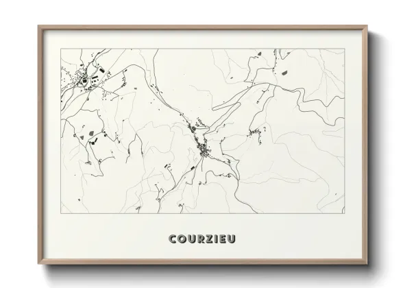 Une affiche de carte sur Courzieu