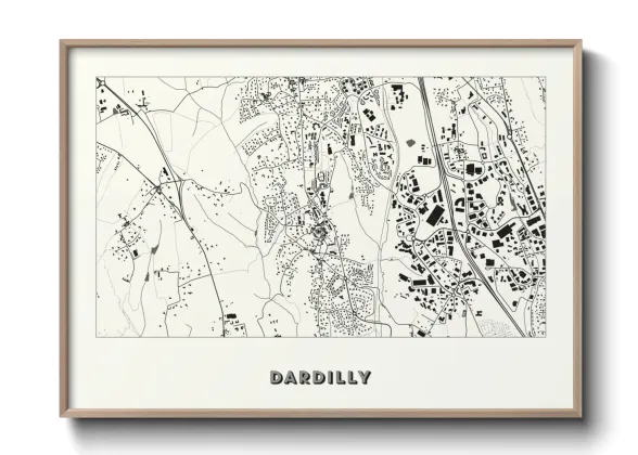 Une affiche de carte sur Dardilly
