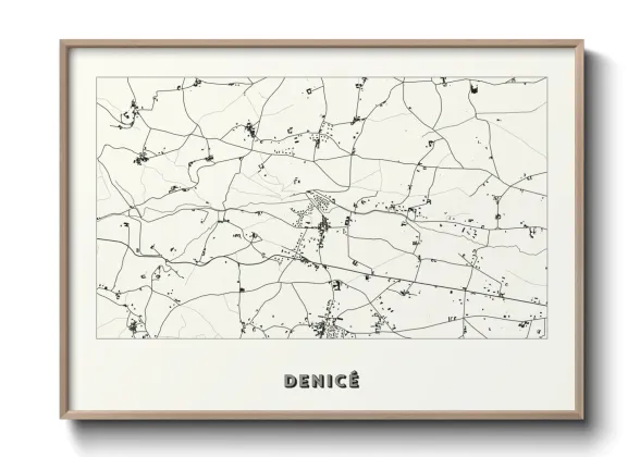 Une affiche de carte sur Denicé