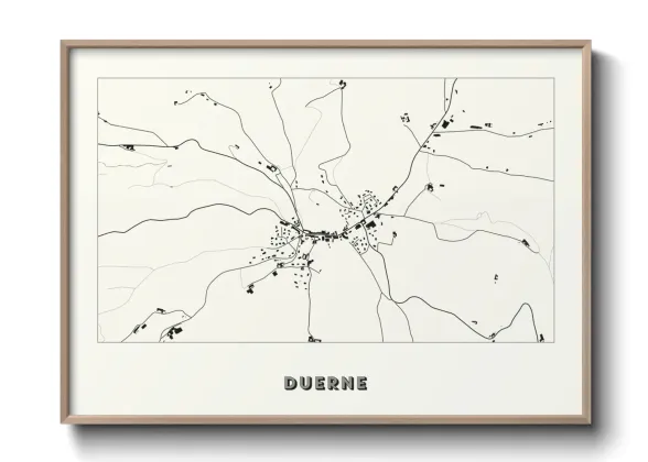 Une affiche de carte sur Duerne