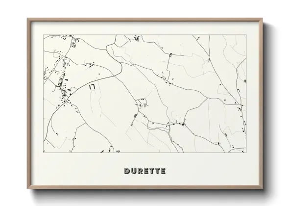 Une affiche de carte sur Durette