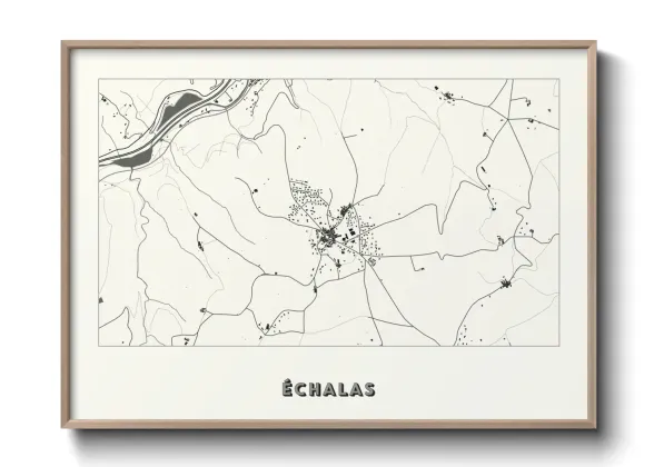 Une affiche de carte sur Échalas