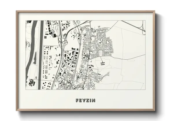 Une affiche de carte sur Feyzin