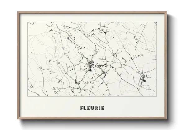 Une affiche de carte sur Fleurie