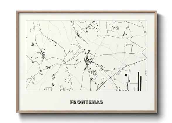 Une affiche de carte sur Frontenas