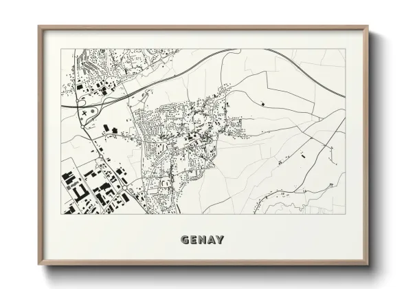 Une affiche de carte sur Genay
