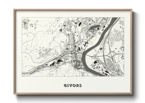 Une affiche de carte sur Givors