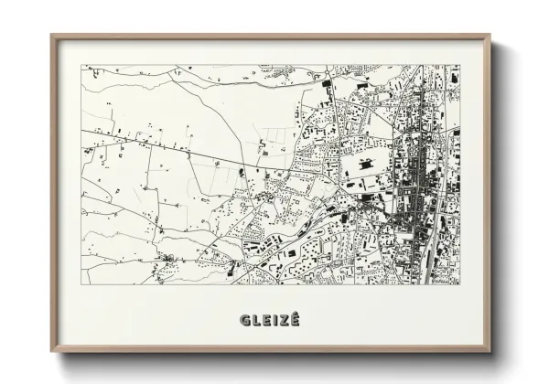 Une affiche de carte sur Gleizé