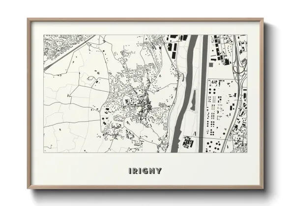 Une affiche de carte sur Irigny