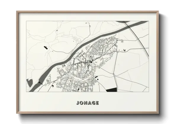 Une affiche de carte sur Jonage