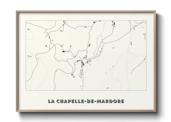 Une affiche de carte sur La Chapelle-de-Mardore