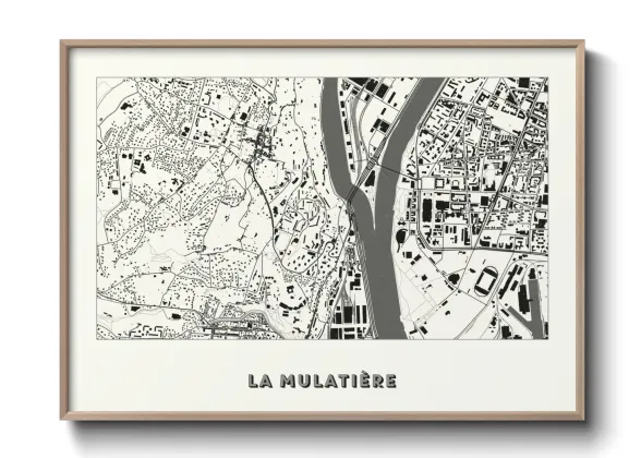 Une affiche de carte sur La Mulatière
