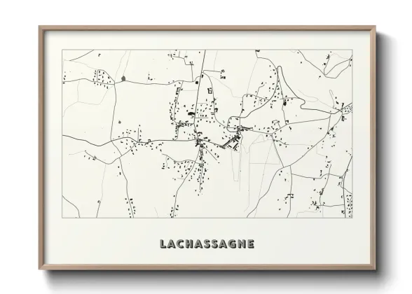 Une affiche de carte sur Lachassagne