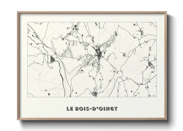 Une affiche de carte sur Le Bois-d'Oingt