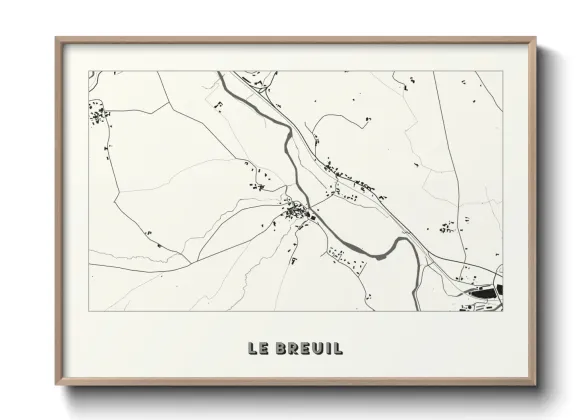 Une affiche de carte sur Le Breuil