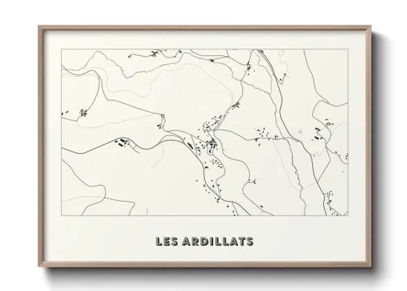 Une affiche de carte sur Les Ardillats
