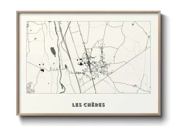 Une affiche de carte sur Les Chères