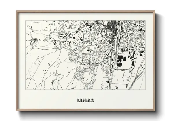Une affiche de carte sur Limas