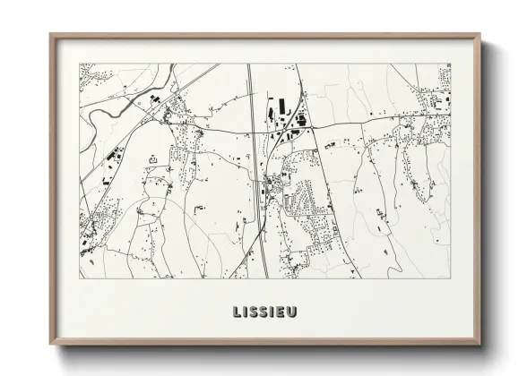 Une affiche de carte sur Lissieu