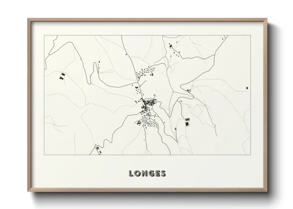 Une affiche de carte sur Longes
