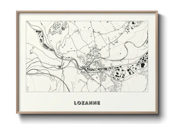 Une affiche de carte sur Lozanne