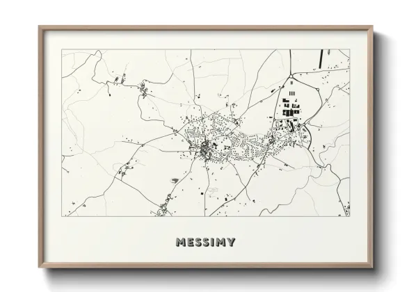 Une affiche de carte sur Messimy