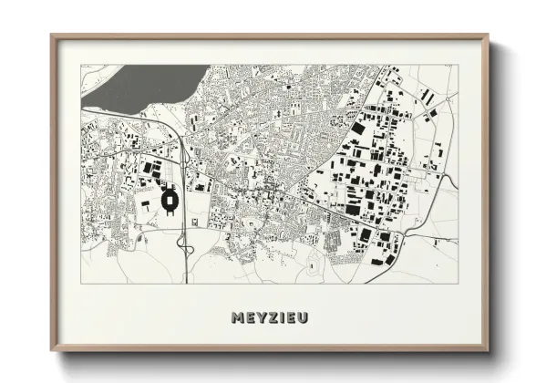 Une affiche de carte sur Meyzieu