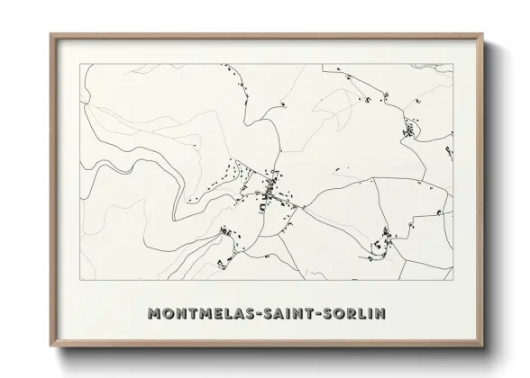 Une affiche de carte sur Montmelas-Saint-Sorlin