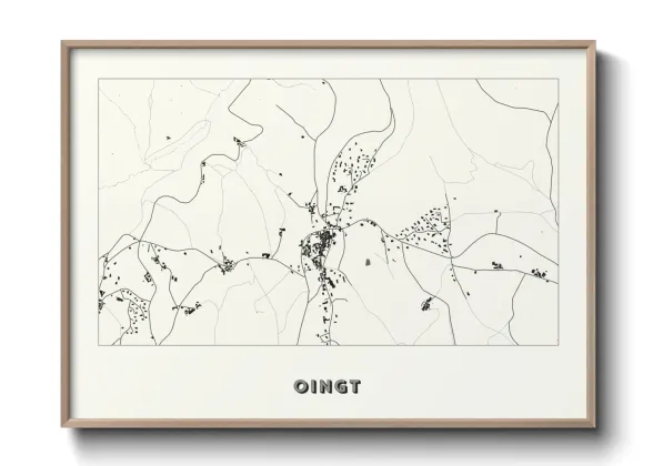 Une affiche de carte sur Oingt