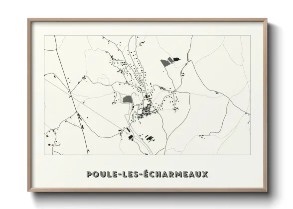 Une affiche de carte sur Poule-les-Écharmeaux