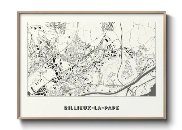 Une affiche de carte sur Rillieux-la-Pape