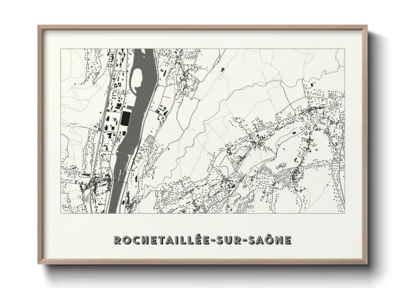 Une affiche de carte sur Rochetaillée-sur-Saône