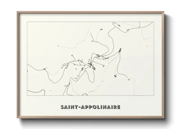 Une affiche de carte sur Saint-Appolinaire