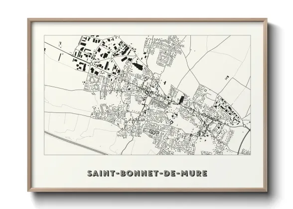 Une affiche de carte sur Saint-Bonnet-de-Mure