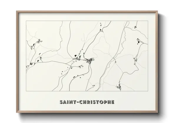 Une affiche de carte sur Saint-Christophe