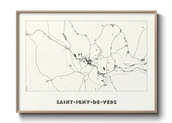 Une affiche de carte sur Saint-Igny-de-Vers