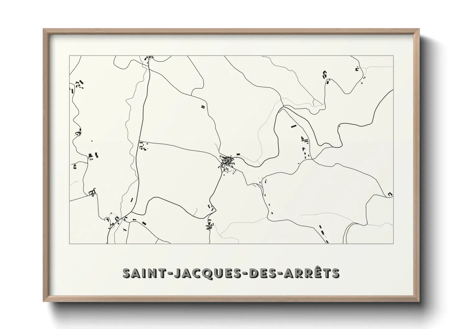 Un poster carteSaint-Jacques-des-Arrêts