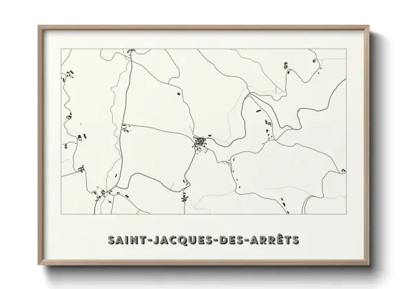 Une affiche de carte sur Saint-Jacques-des-Arrêts