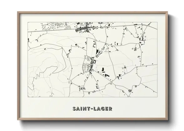 Une affiche de carte sur Saint-Lager