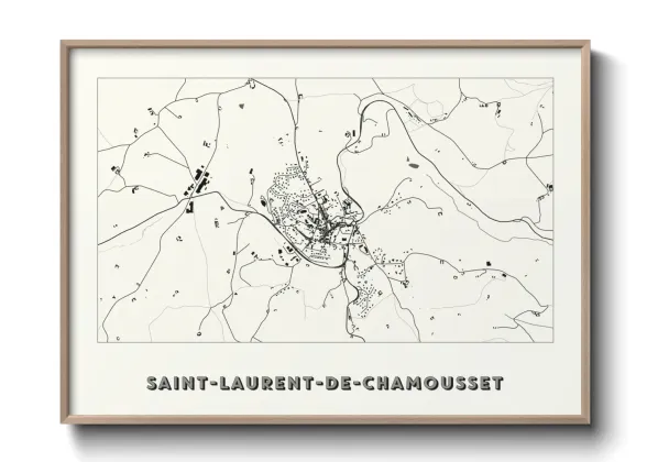 Une affiche de carte sur Saint-Laurent-de-Chamousset