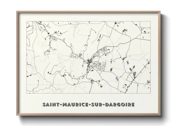 Une affiche de carte sur Saint-Maurice-sur-Dargoire