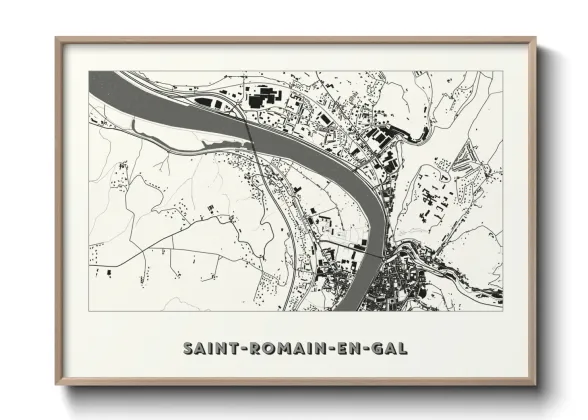 Une affiche de carte sur Saint-Romain-en-Gal
